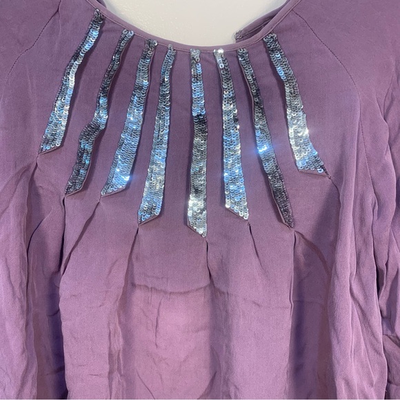 Sachin + Babi for Ankasa 100% Silk Sequin Embellished Blouse - Picture 4 of 15